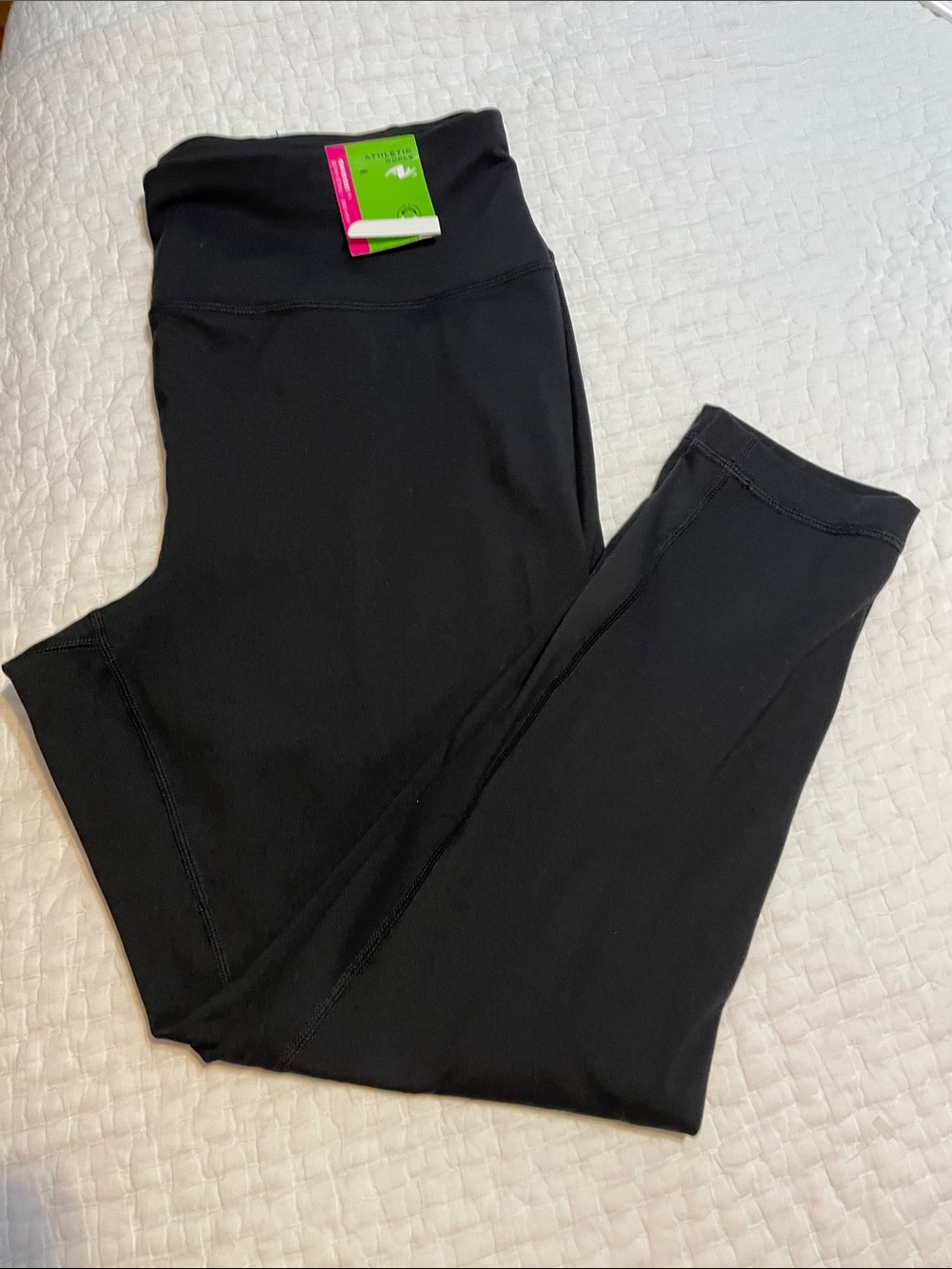 NWT Athletic Works Black Womens High Rise 7/8 Leggings